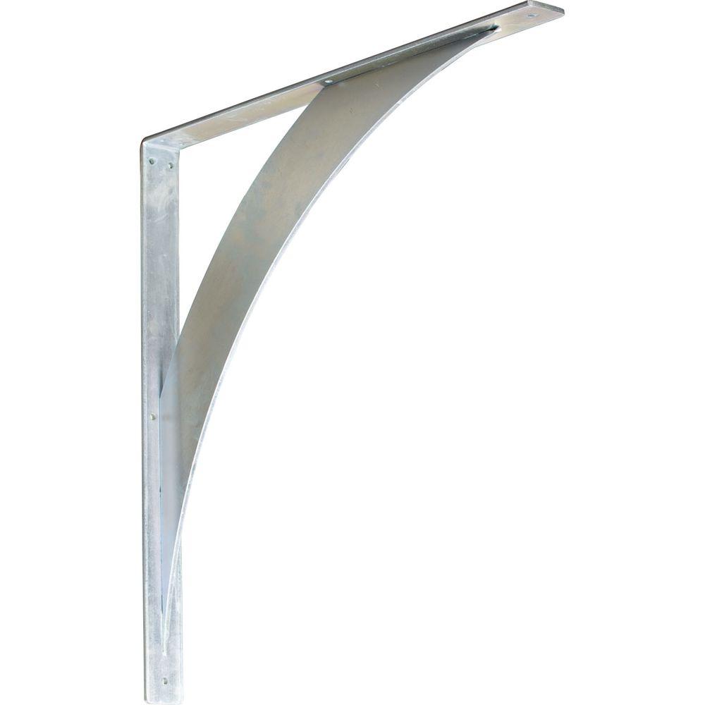 Ekena Millwork BKTM02X24X24LEHBL 2 W D x 24 H Legacy Steel Bracket Hammered Black 2 Wx 24 Dx 24