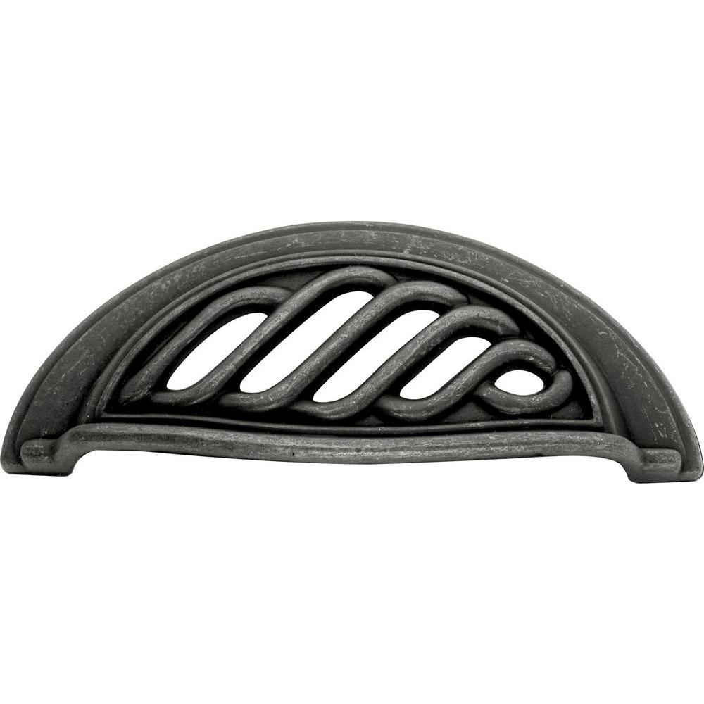Cup Pull Black 3 Drawer Pulls Cabinet Hardware The Home