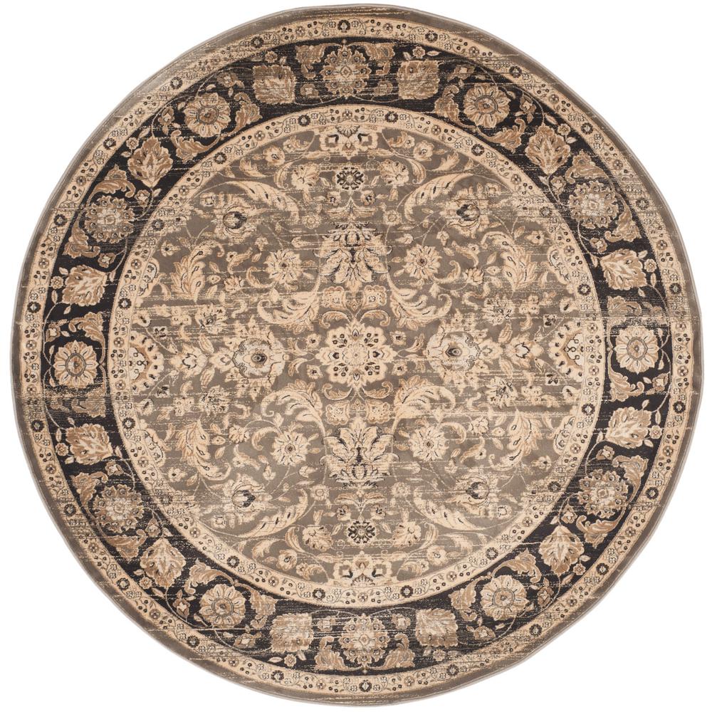 Safavieh Vintage Taupe/Black 6 ft. 7 in. x 6 ft. 7 in. Round Area Rug