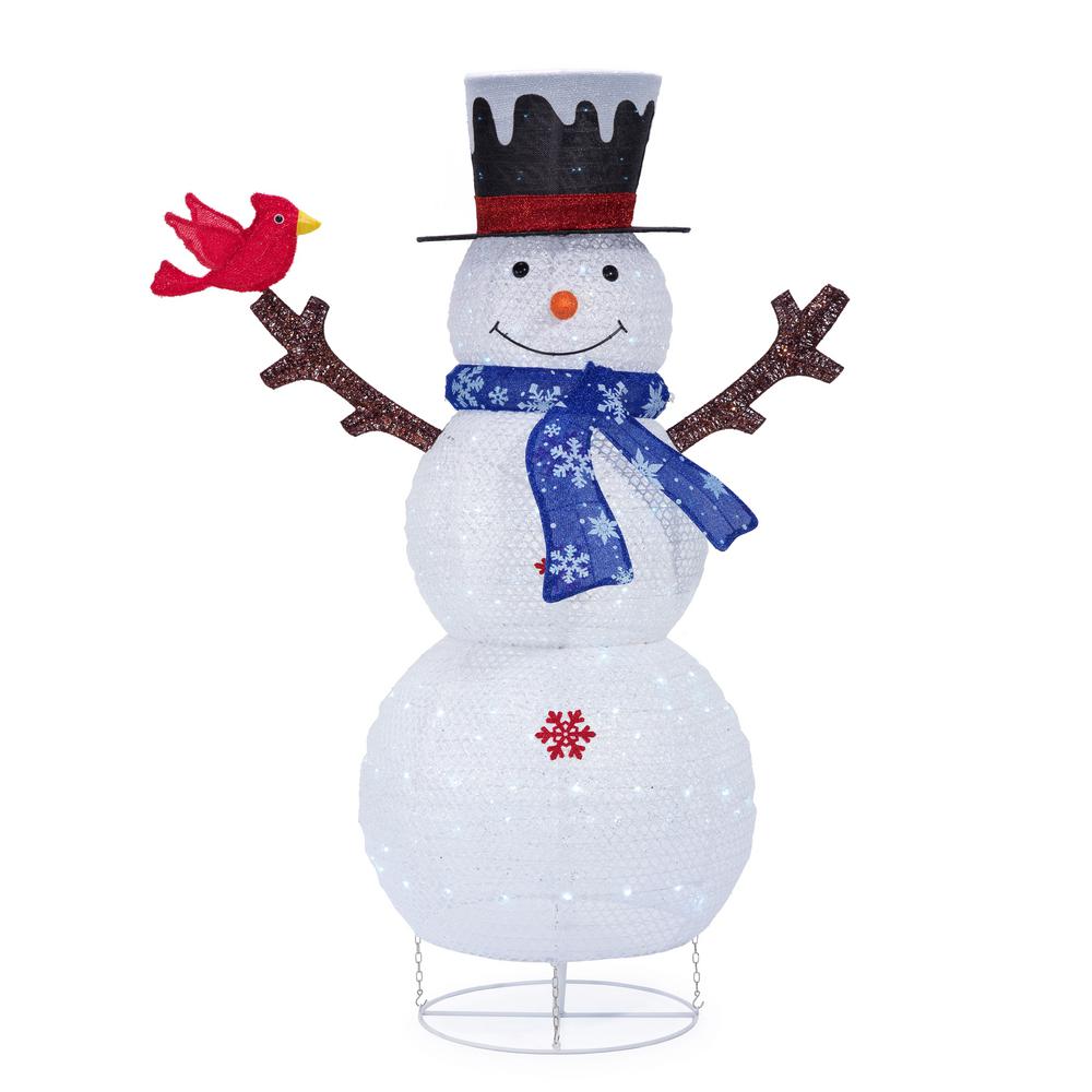 Home Accents Holiday 60 In Christmas Cool White Led Collapsible