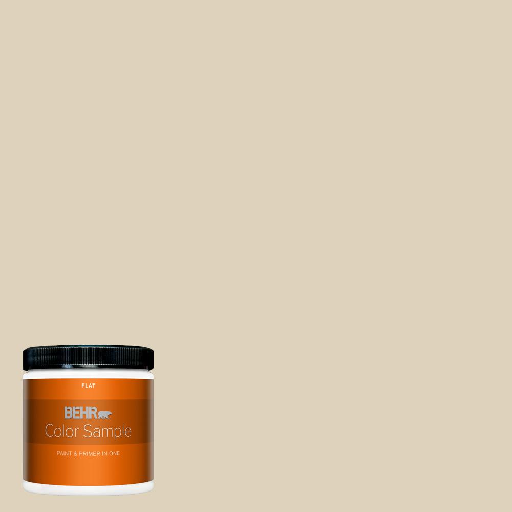 BEHR PREMIUM PLUS 8 Oz. #PPU4-12 Natural Almond Flat Interior Paint And ...