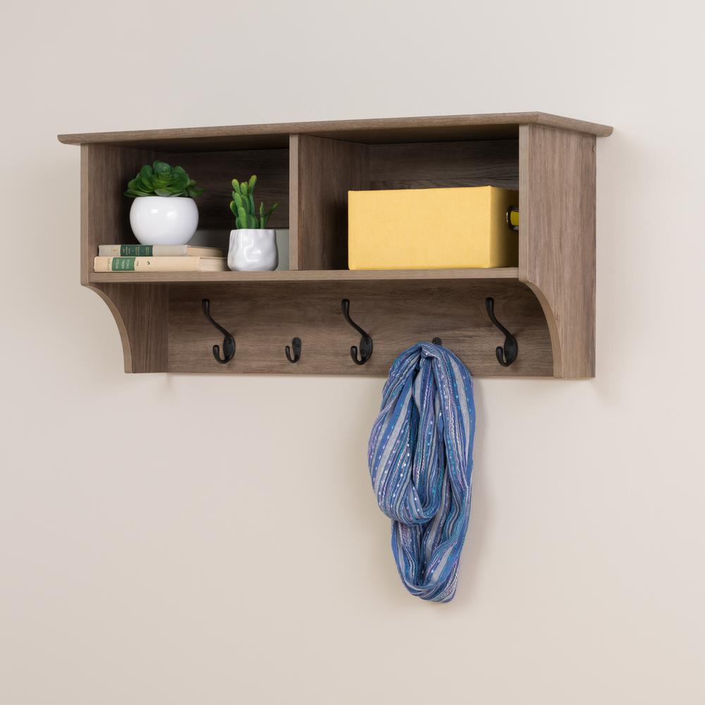 Prepac Drifted Gray Wall Mounted Coat Rack by Prepac