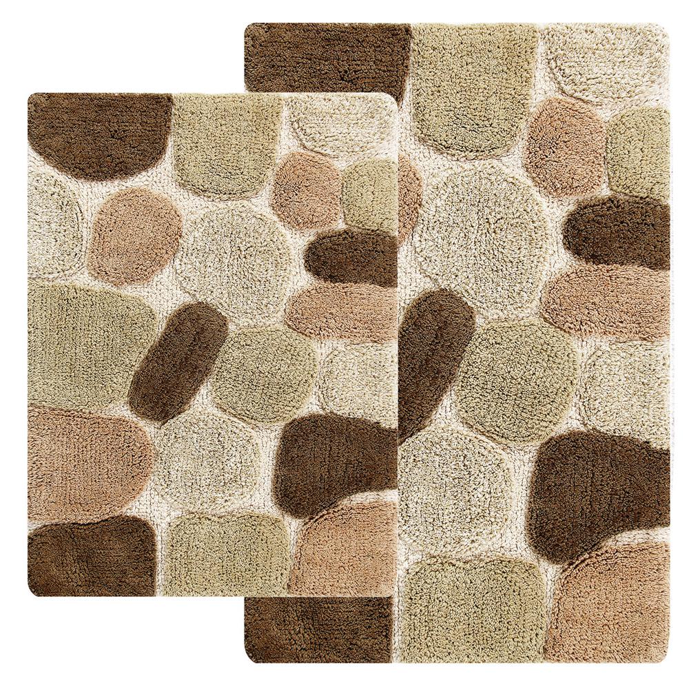 Chesapeake Merchandising Pebbles 24 in. x 40 in. 2-Piece ...