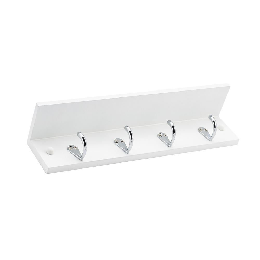 Richelieu Hardware 14 in. (356 mm) White Utility Hook Rack36401 The