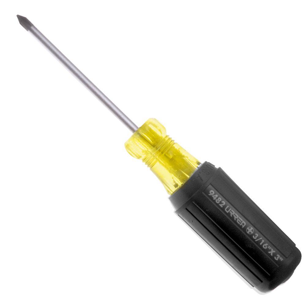 URREA 8 in. Long Round Shank Phillips Tip Cushion Grip Screwdriver9481