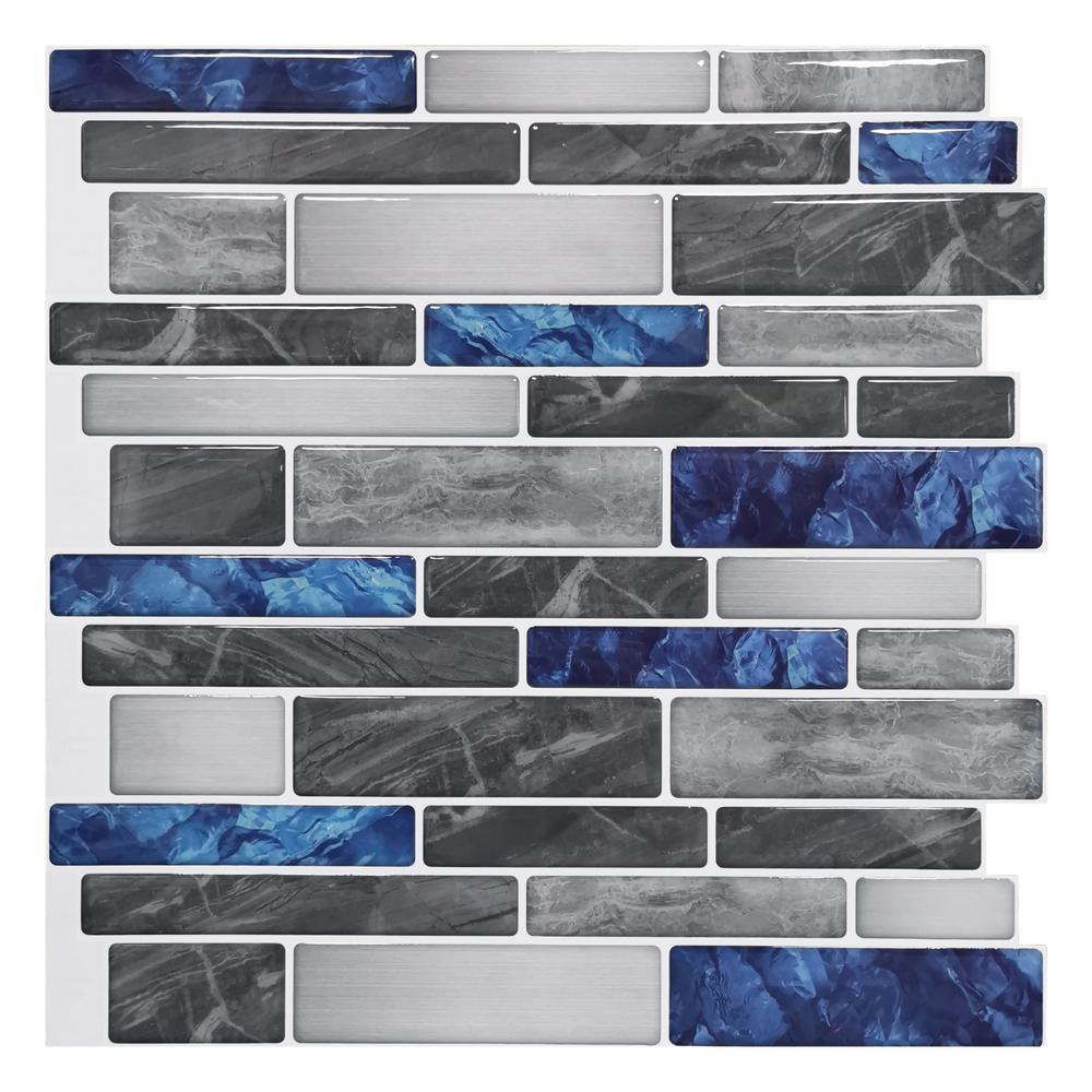 Blue Glossy Art3dwallpanels Tile Backsplashes H17hd011 64 600 