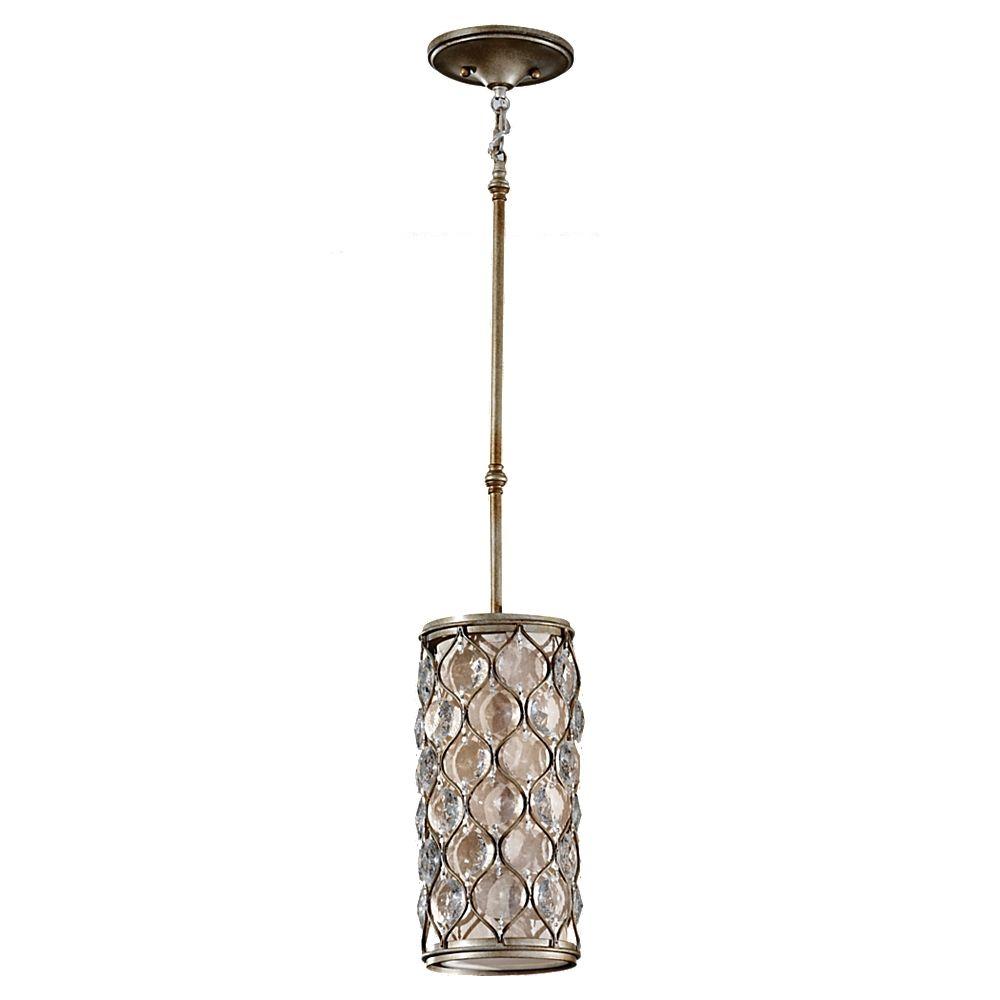 Feiss Lucia 1 Light Burnished Silver Mini Pendant P1258bus The Feiss Lucia 1 Light Burnished Silver Mini Pendant