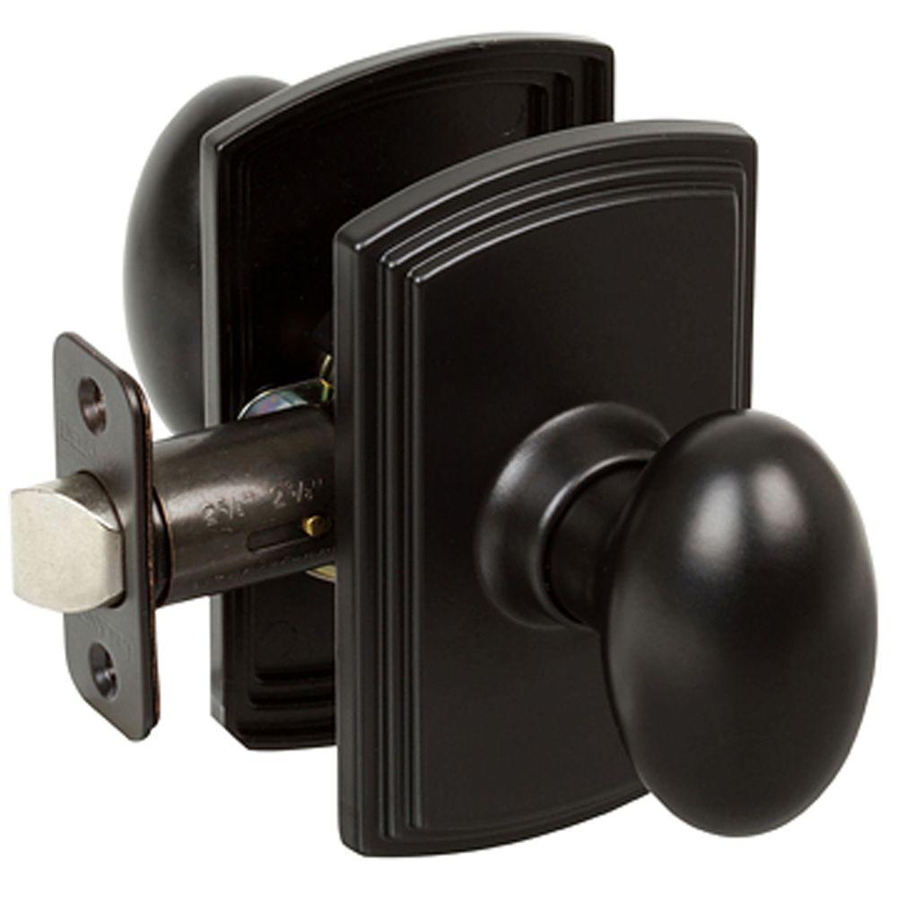 Italian Collection Canova Black Hall Closet Door Knob