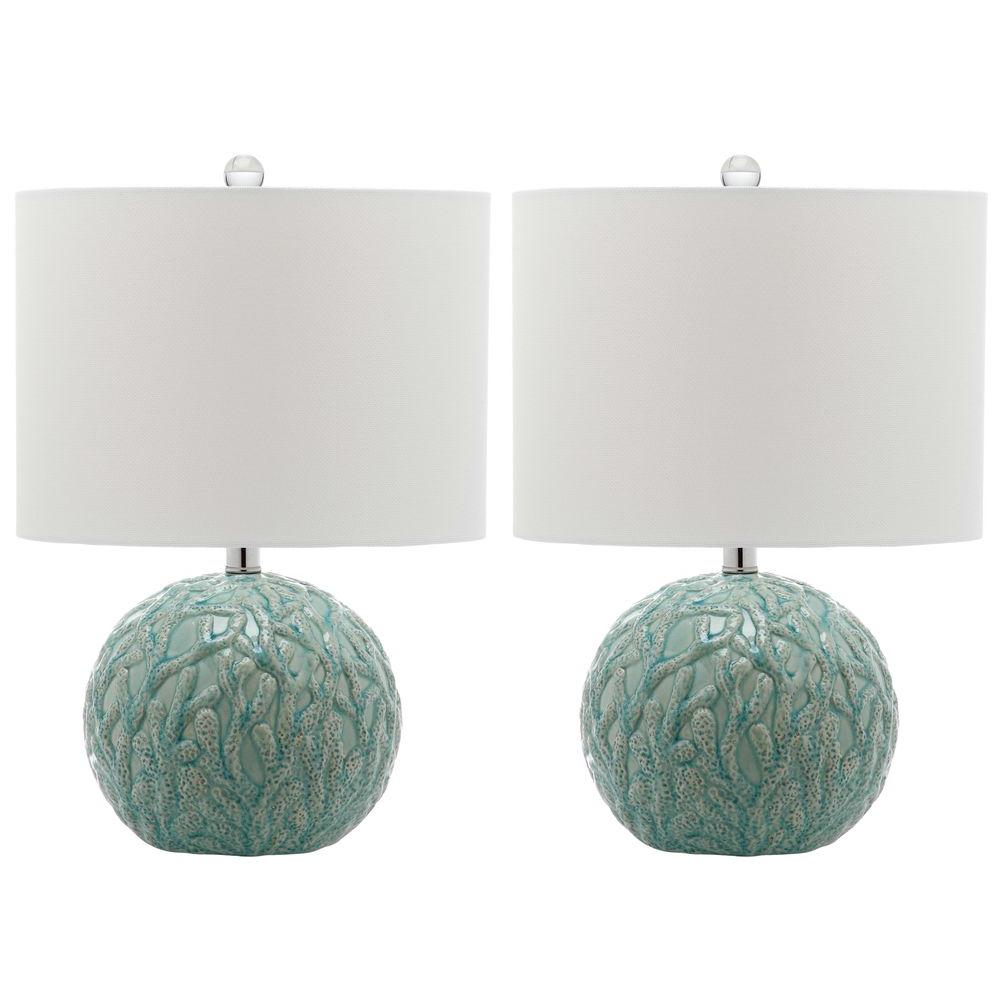 light blue table lamp