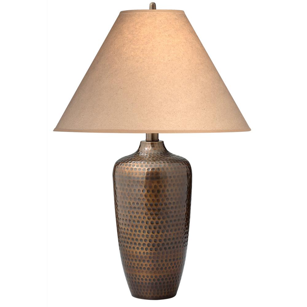 hammered bronze table lamp