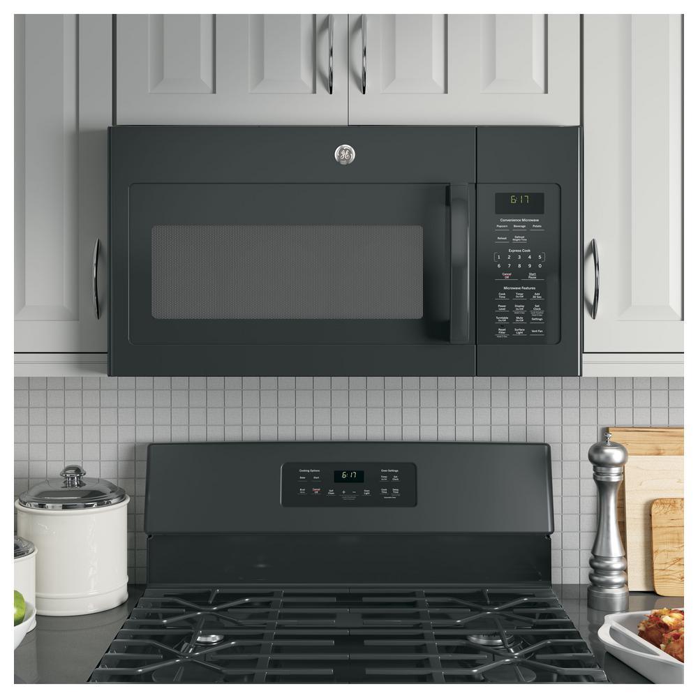 Ge 1 7 Cu Ft Over The Range Microwave In Black Jvm6172dkbb The