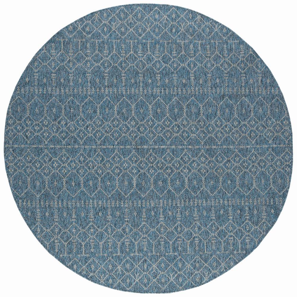 Tayse Rugs Serenity Denim 7 Ft 8 In Modern Round Area Rug Srn1127 Modern Round Area Rug