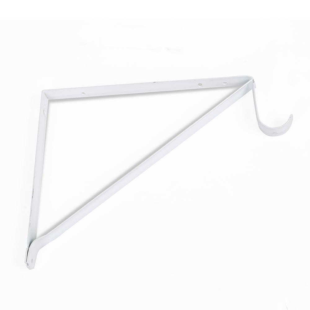 Everbilt 10 in. x 3/4 in. White Shelf and Rod BracketHD0045WT The