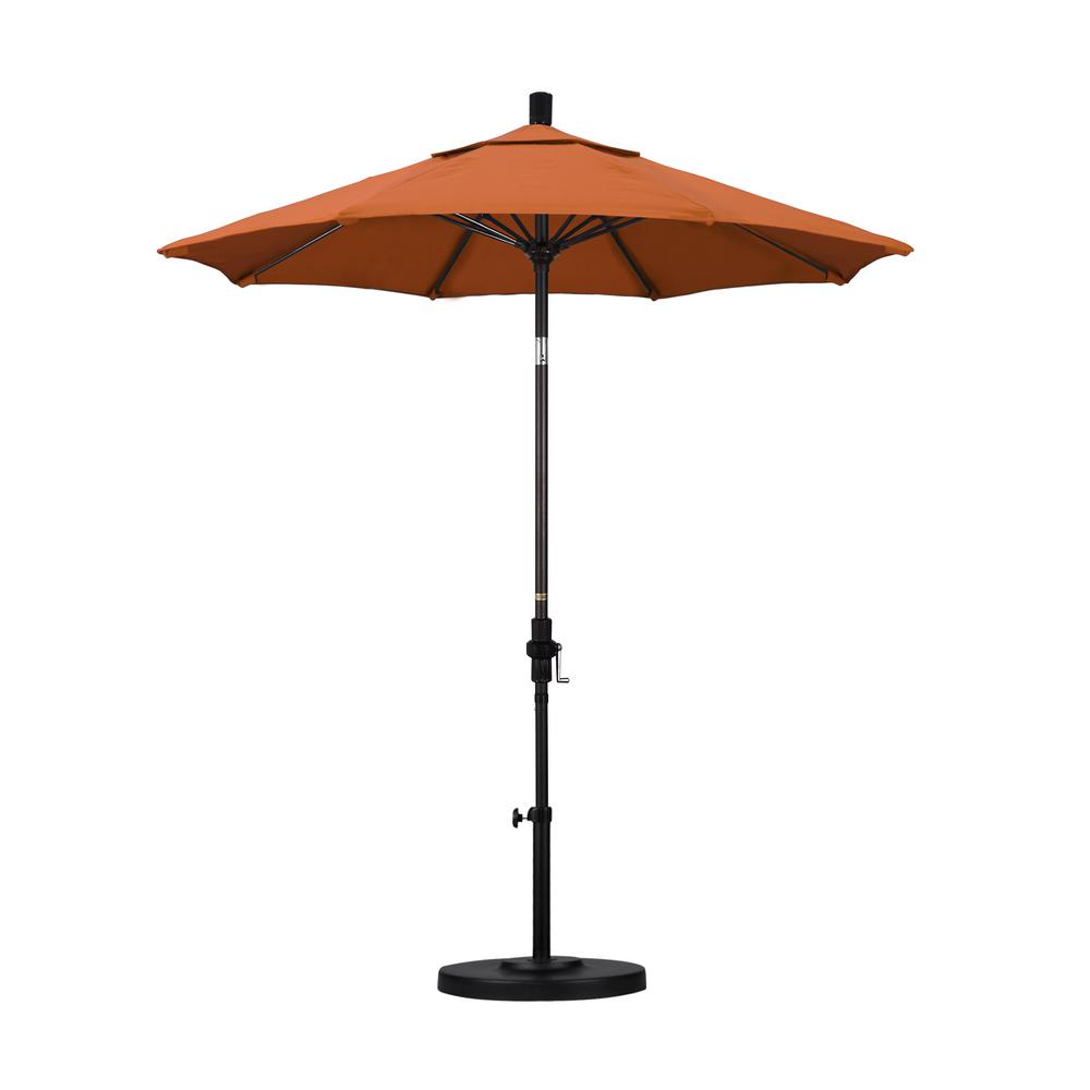 Orange Sunbrella Uv Protected Market Umbrellas Patio Umbrellas The Home Depot