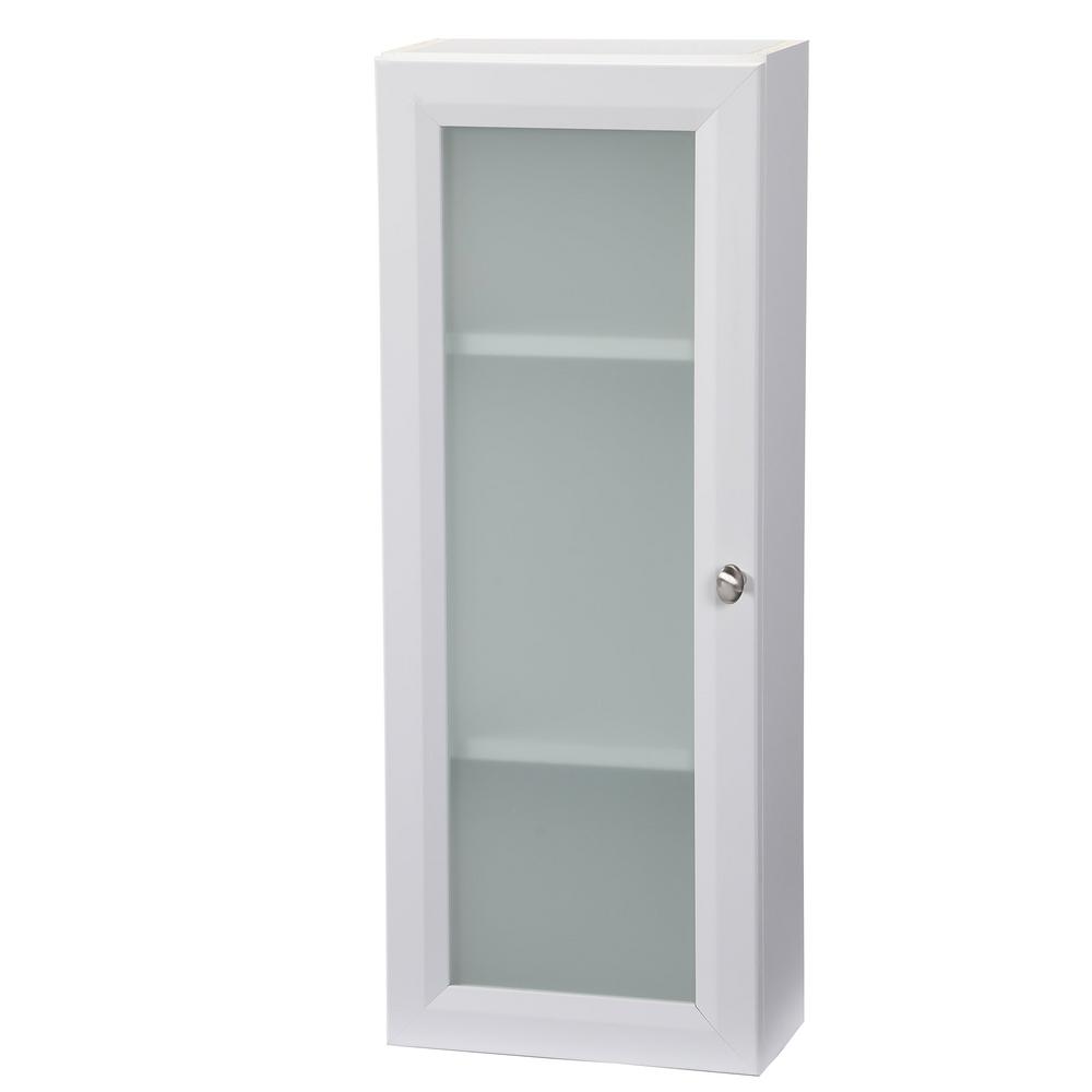 Glacier Bay Modular 12 In W X 31 In H X 6 In D Bathroom Storage Wall Cabinet In White H12fg Wht The Home Depot