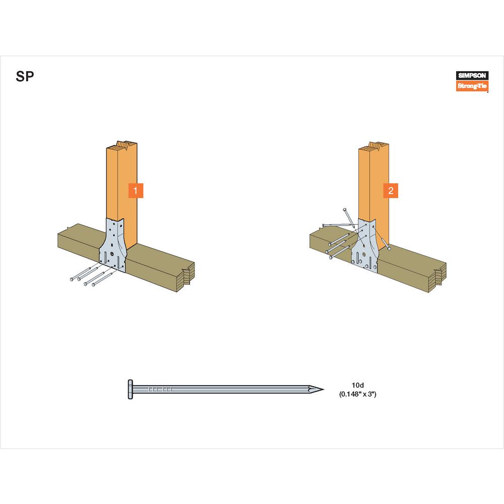 Simpson Strong-Tie 18-Gauge Stud Plate Tie-SPH6 - The Home Depot Simpson Strong-Tie 18-Gauge Stud Plate Tie-SPH6 - The Home Depot