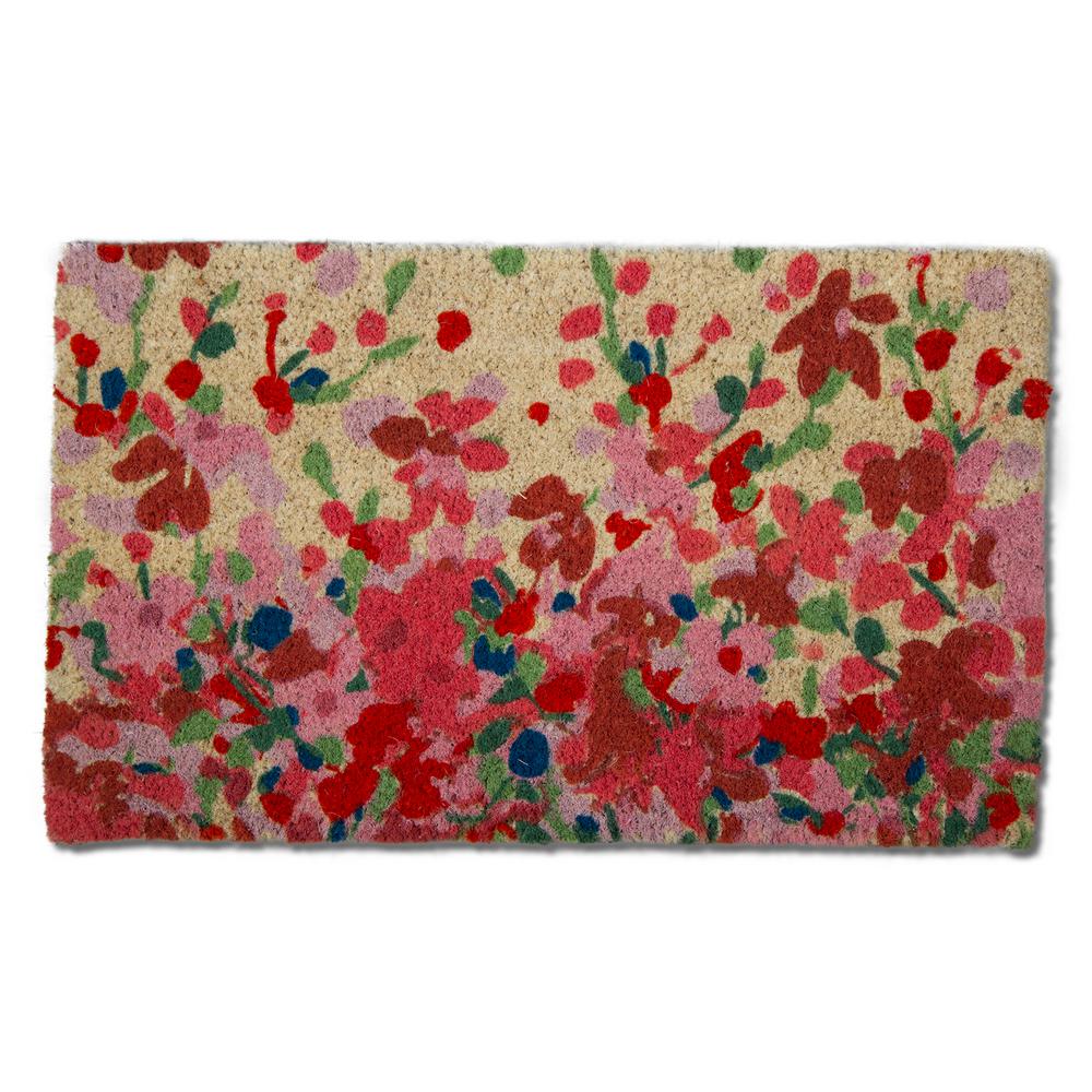 Tag Petals Multicolor 18 In X 30 In Coir Door Mat Tag207950