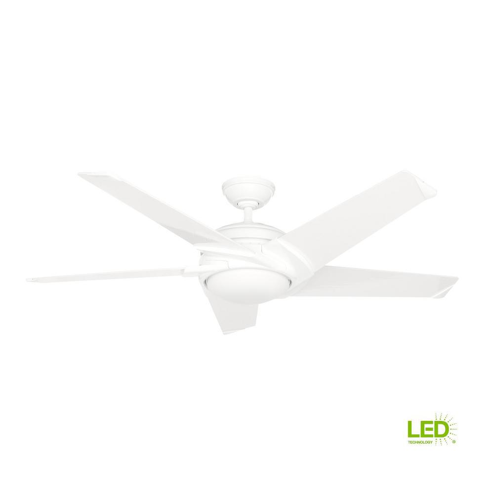 Casablanca Stealth Dc 54 In Led Indoor White Ceiling Fan With Remote