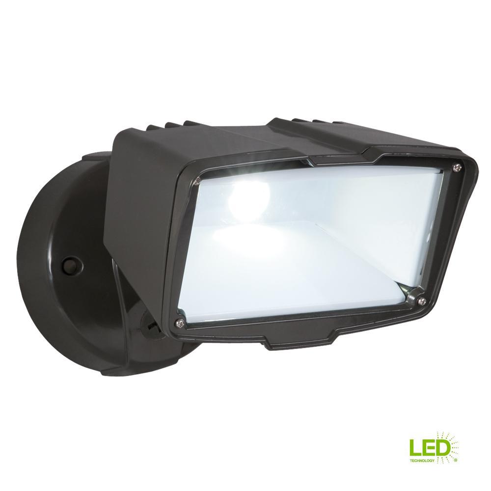Halo Bronze Outdoor Integrated Led Large Head Security Flood Light Halo Bronze Outdoor Integrated Led Large Head Security Flood Light With Dusk To Dawn Photocell