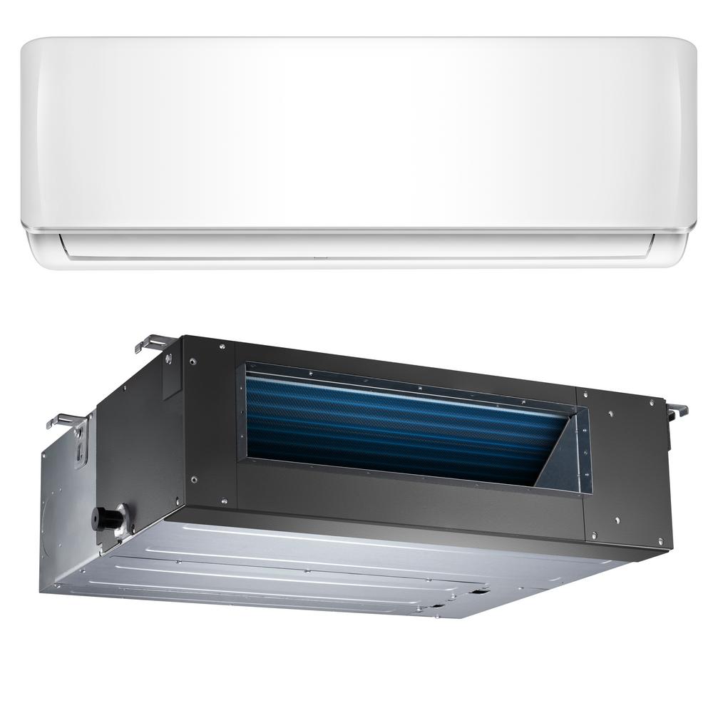 Ramsond 36000 Btu 3 Ton Dual Slim Duct Wall Mount Ductless Mini Split Air Conditioner With Heat Pump 220v