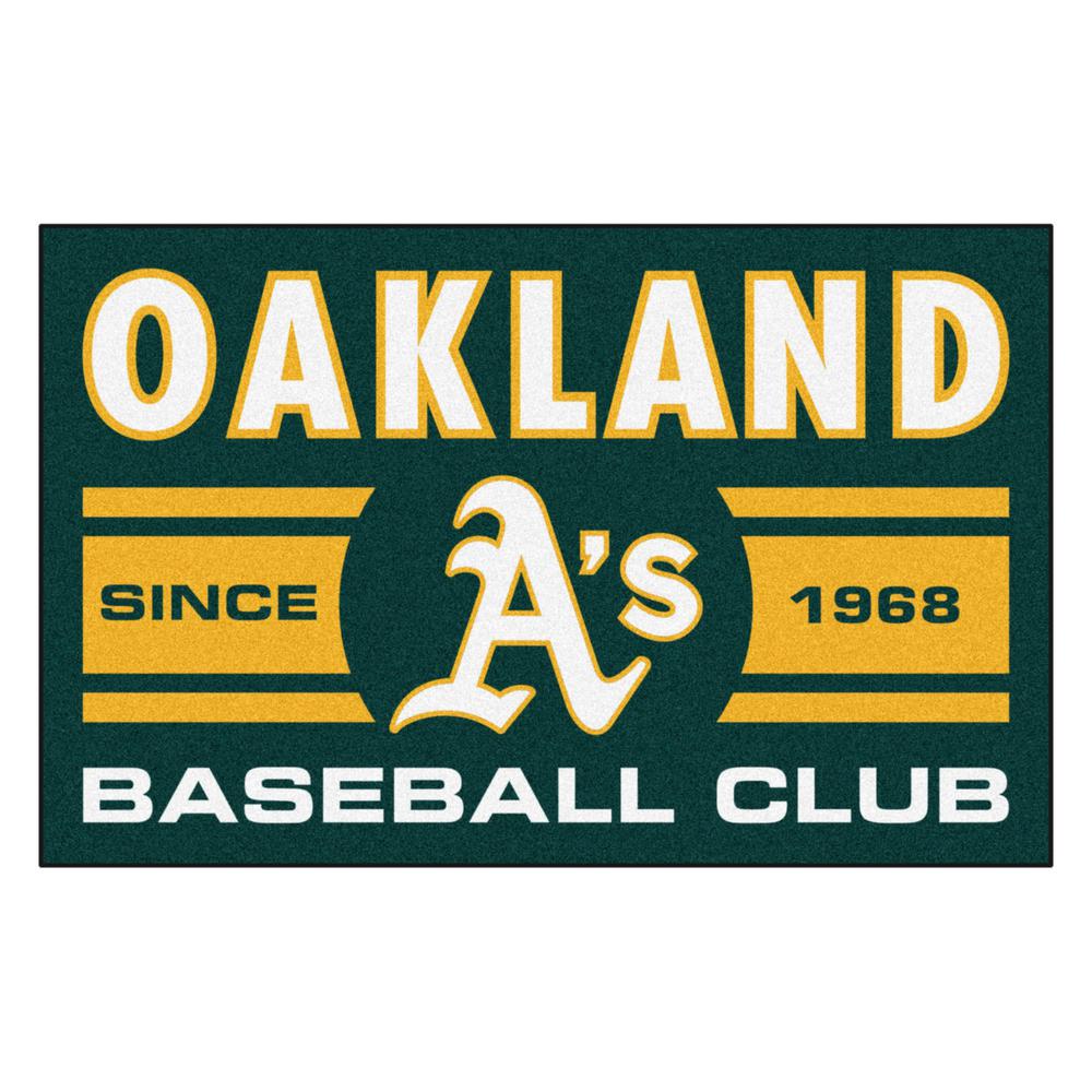 FANMATS MLB Oakland Athletics Nylon Face Starter Rug