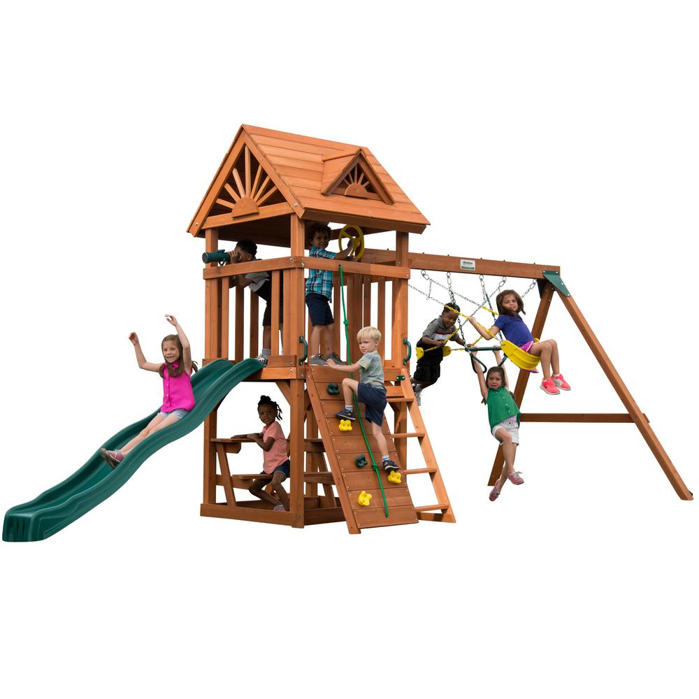 backyard discovery caribbean all cedar playset