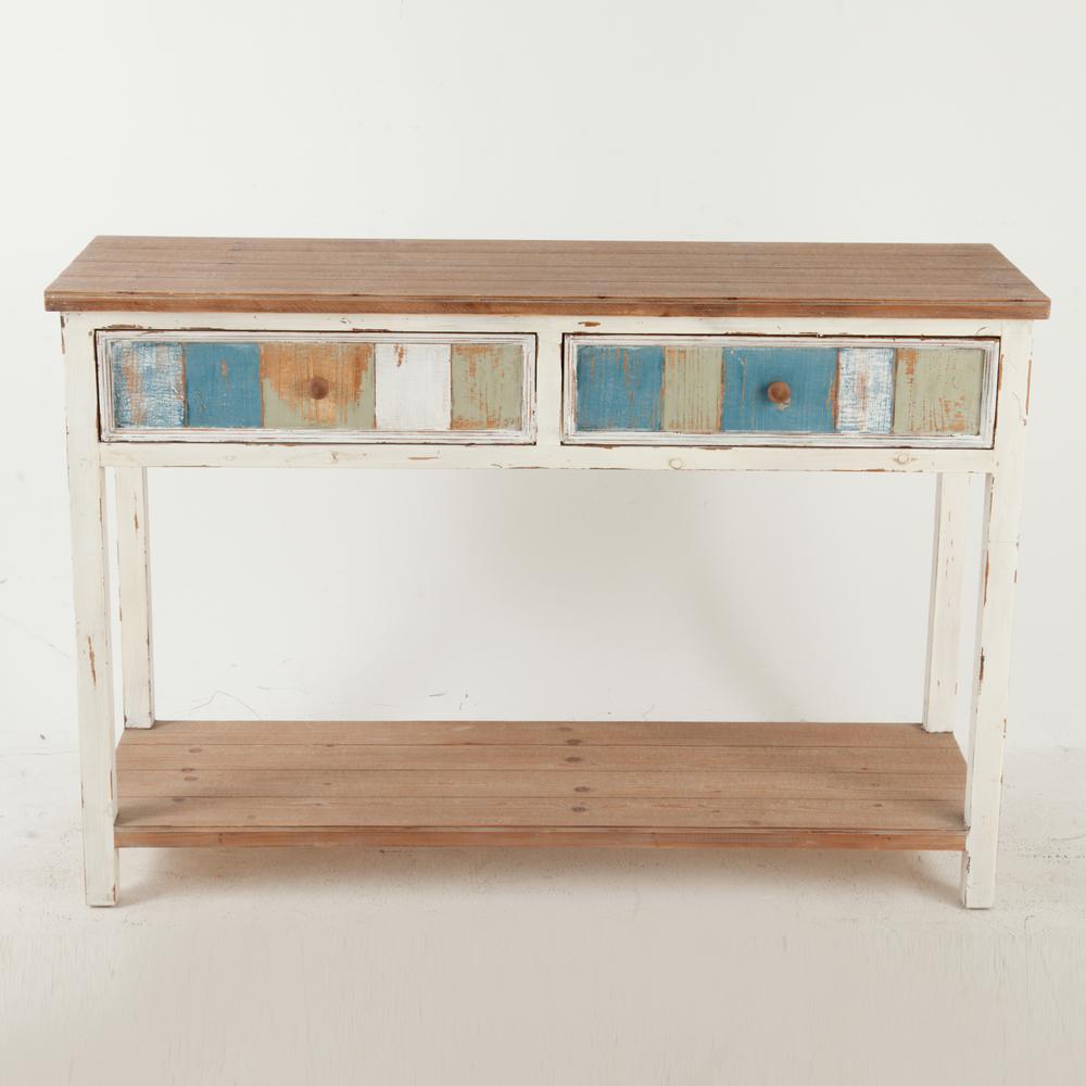 Winsome House Rustic Multi Color 2 Drawer Console Cabinet Wh167