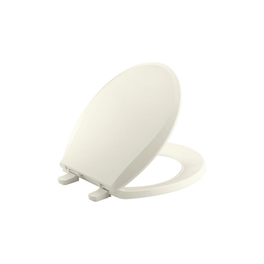 KOHLER Cachet Round ClosedFront Toilet Seat in BiscuitK468996 The