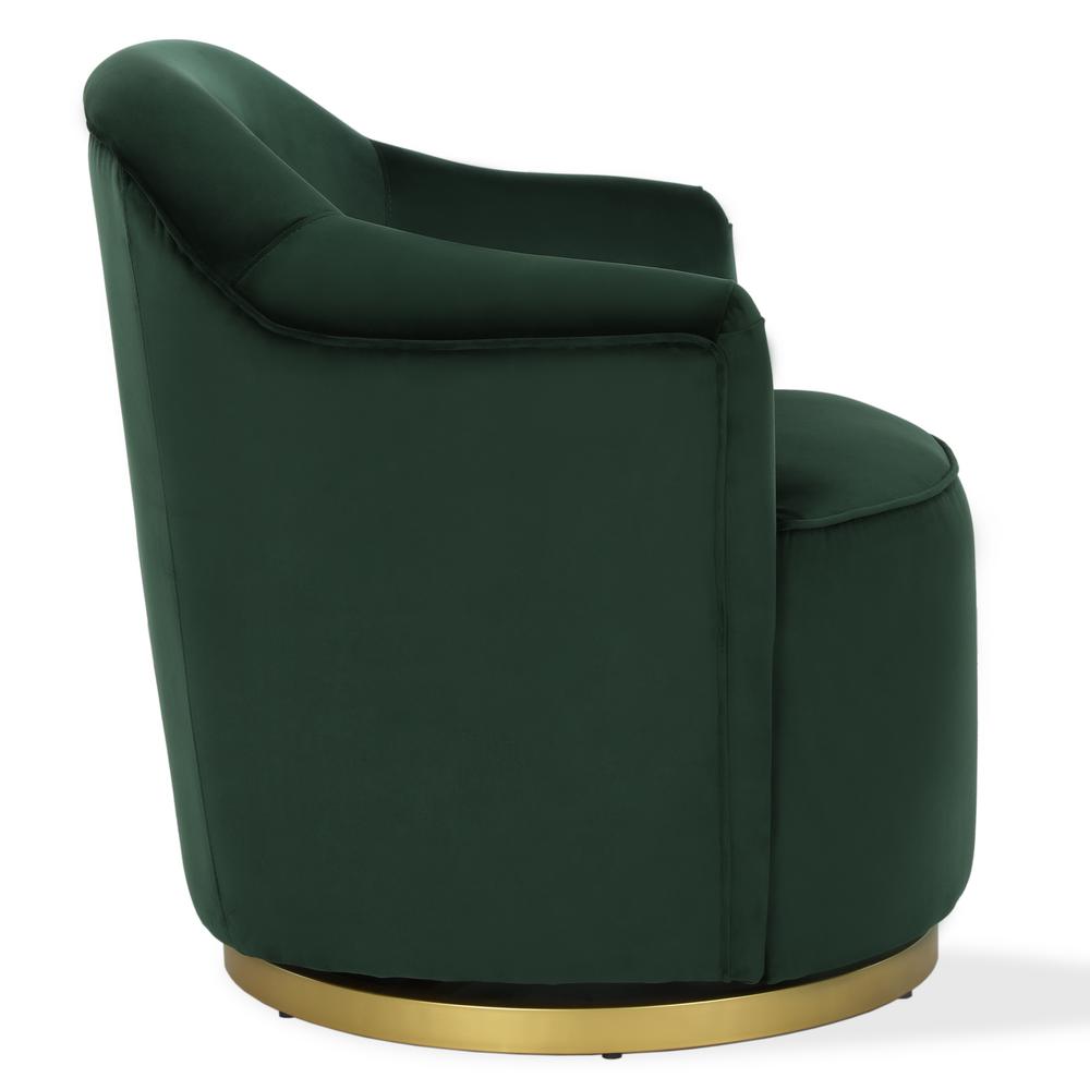 Novogratz Azalea Forest Green With Gold Metal Base Swivel Chair Ottoman Set Dl8452set The Home Depot