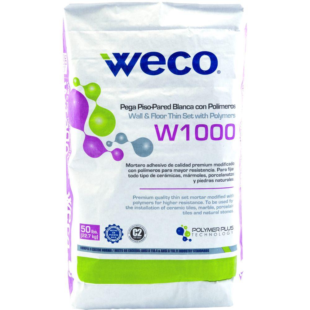 WECO W-1000 Poly Multi Purpose Thin Set Mortar-10501 - The Home Depot