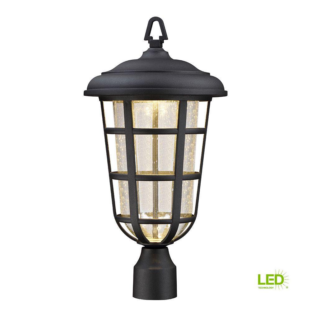 Designers Fountain Triton Black Outdoor Led Post Lantern Led33916 Bk Designers Fountain Triton Black Outdoor Led Post Lantern