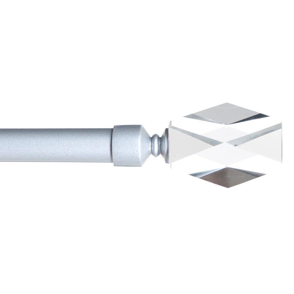 Lavish Home 48 In 86 In Telescoping 3 4 In Single Curtain Rod