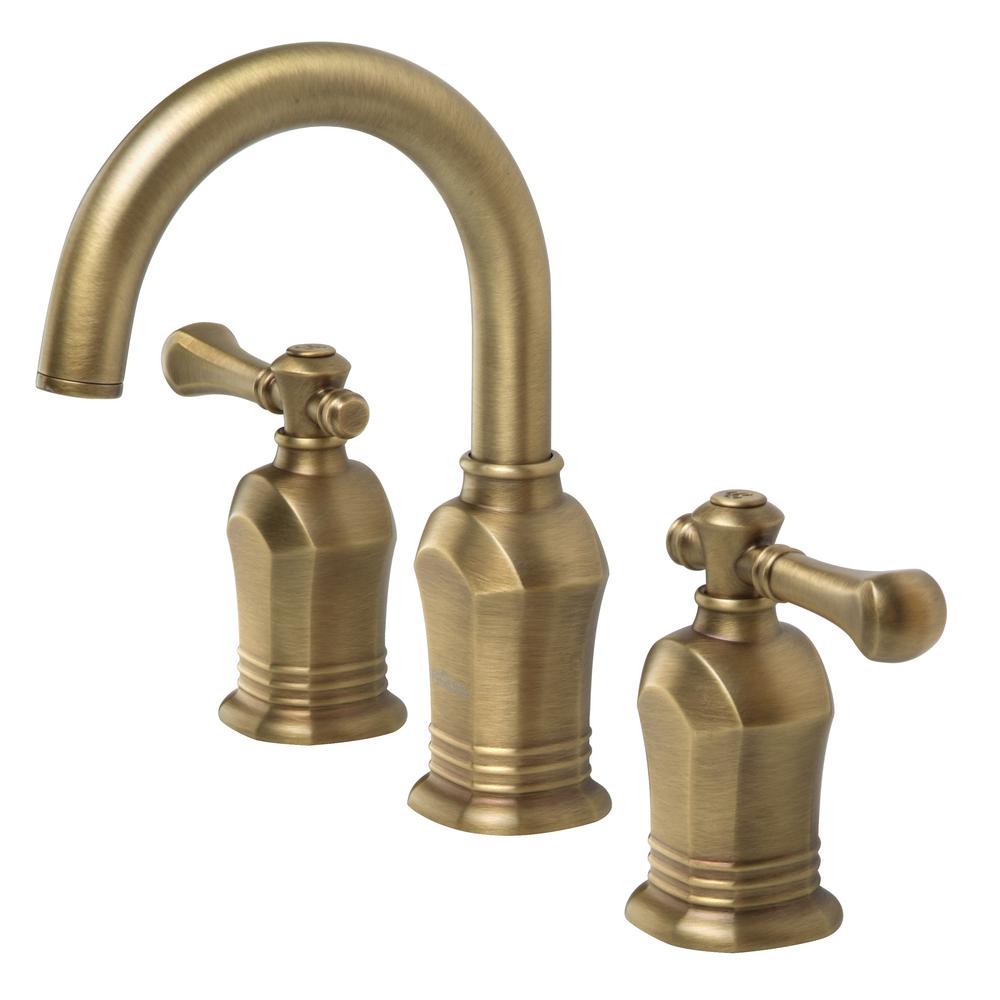 Pegasus Verdanza Series 8 In Widespread 2 Handle High Arc Bathroom   Antique Brass Pegasus Widespread Bathroom Sink Faucets 67389w 8024h 64 1000 