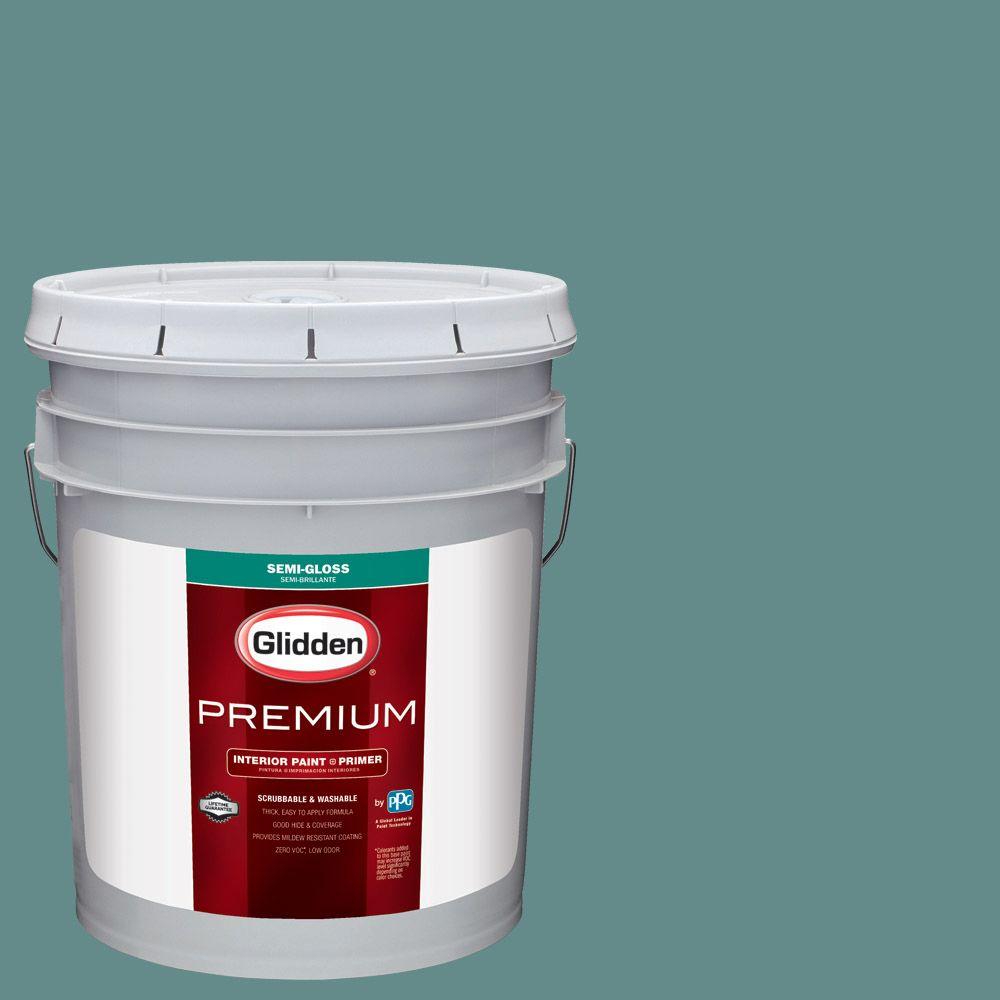 Glidden Premium 5 gal. HDGB26U Deep Ocean Teal SemiGloss Interior