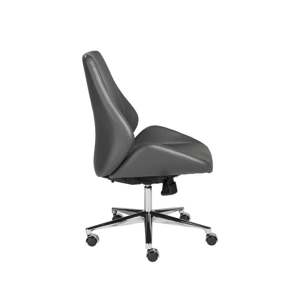 Eurostyle Bergen Gray Armless Low Back Office Chair 00470gry The