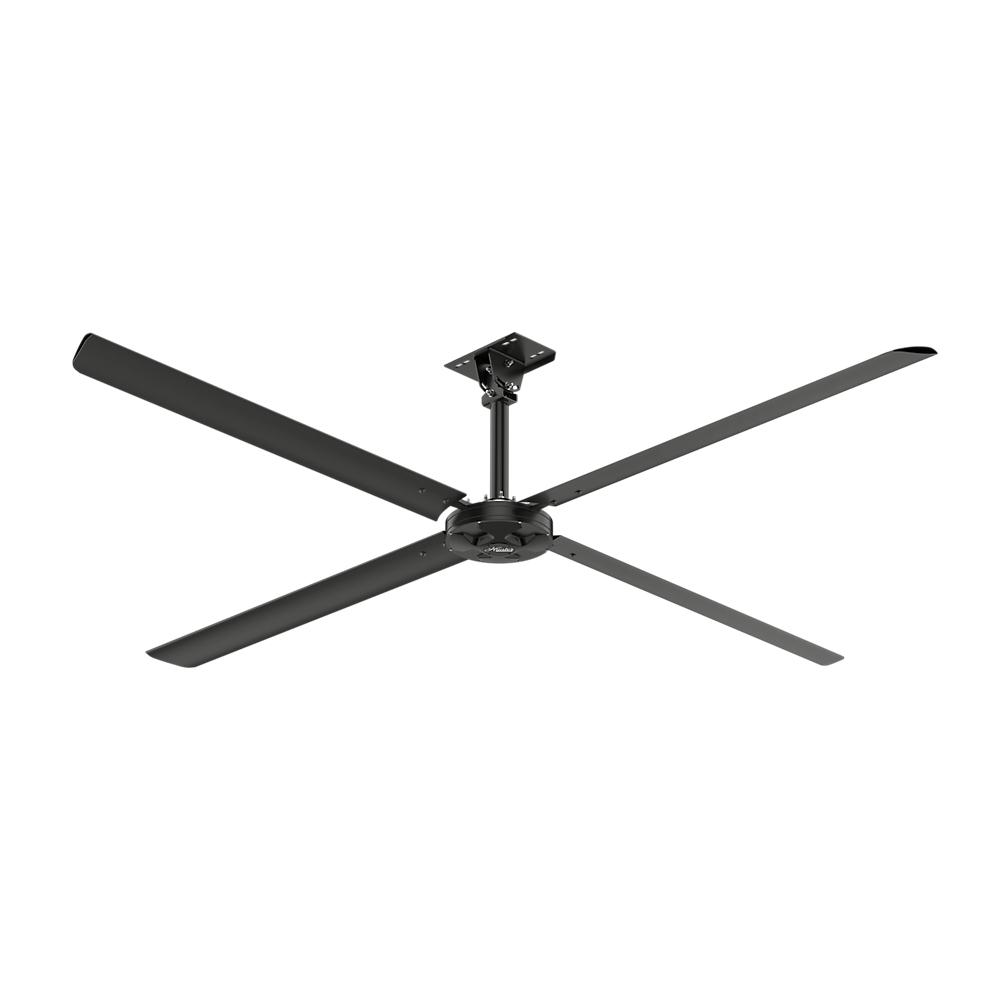 Xp 12 Ft 110 Volt Single Phase Hvls Indoor Anodized Black Shop Ceiling Fan With Wall Control