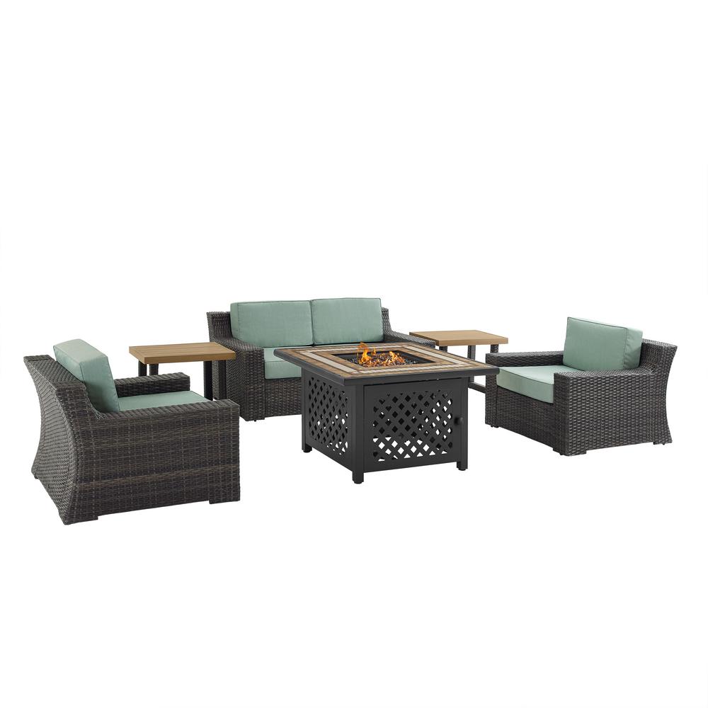 Crosley Furniture Beaufort 6 Piece Wicker Patio Fire Pit Seating - Patio Furniture With Fire Pit Home Depot Crosley Furniture Beaufort 6 Piece Wicker Patio Fire Pit Seating - Patio Furniture With Fire Pit Home Depot