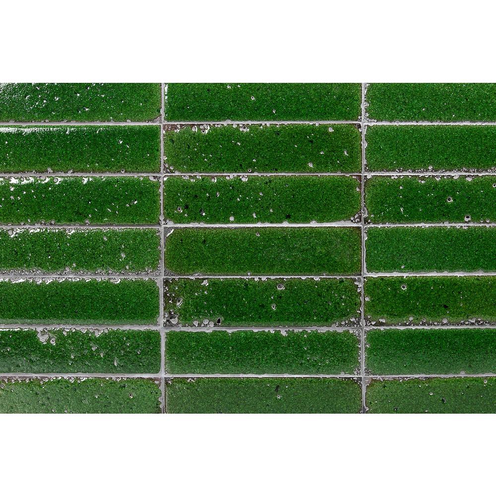 Ivy Hill Tile Magma Stone Green Brick 3 In X 12 In 19mm Glazed