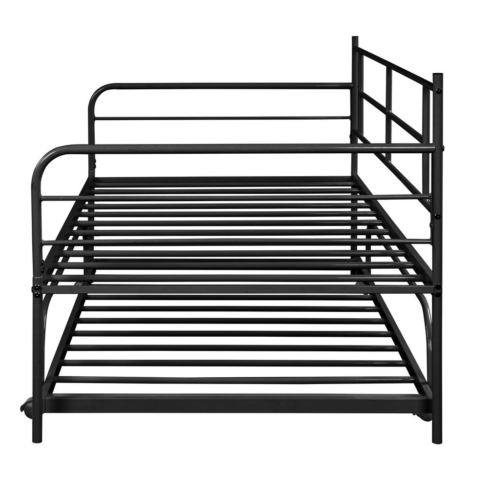 Harper & Bright Designs Simple Design Black Twin Metal Daybed With ...