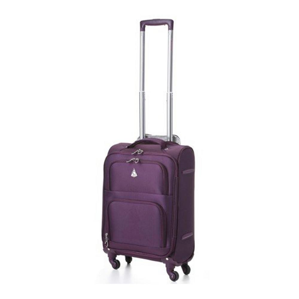 Aerolite Maximum Allowance Heavy Duty Airline Approved Carryon Suitcase, Plum