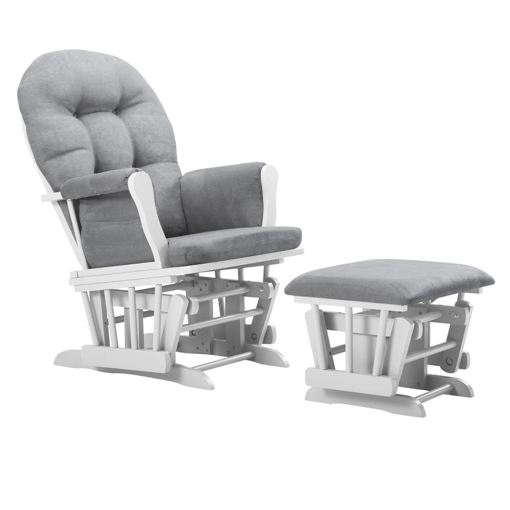 white glider and ottoman