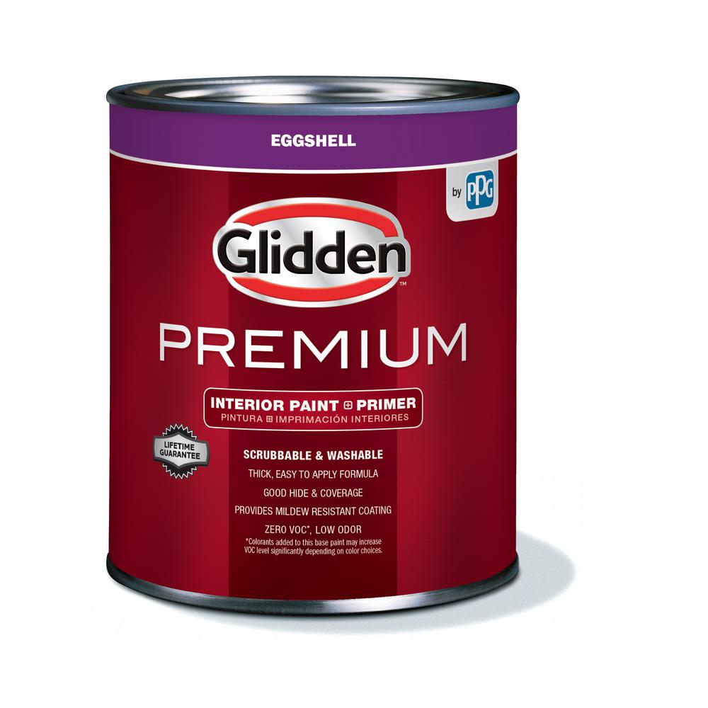 Glidden Premium 1 Qt Pure White Eggshell Interior Paint Gln6011 04 Pure White Eggshell Interior Paint