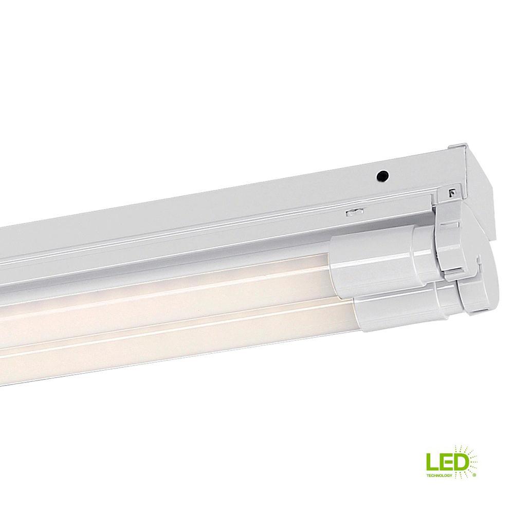 Integrated Led Lithonia Lighting Strip Lights Commercial 4 Ft 2 Light White Led Mv Surface Mount Strip With