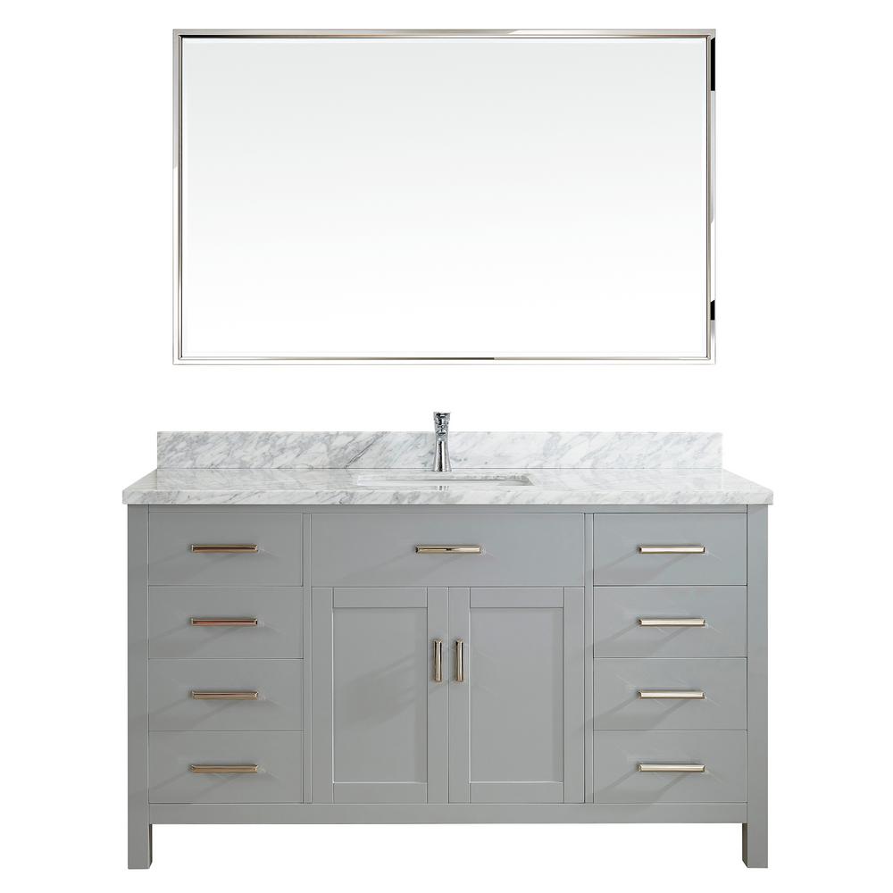 Studio Bathe Kalize II 60 in. W x 22 in. D Vanity in Oxford Gray with