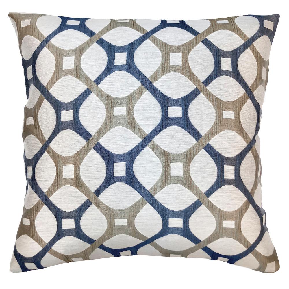 Roxbury Cobalt Geometric Down 7 In X 20 Throw Pillow Roxbury Cobalt Geometric Down 7 In X 20 Throw Pillow