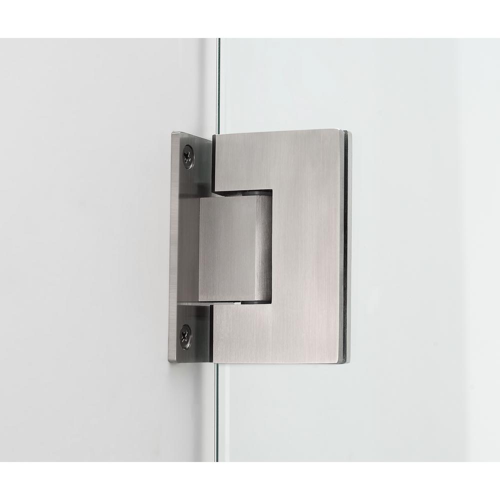Aston Bromley Gs 41 25 To 42 25 X 38 375 X 72 In Frameless Corner Hinged Shower Enclosure W Glass Shelves In Stainless Steel Sen962ez Ss 422838 10 The Home Depot
