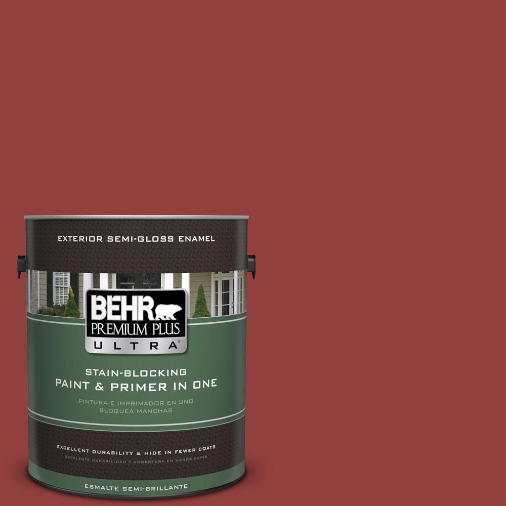 BEHR Premium Plus Ultra 1gal. BIC49 Red Red Red SemiGloss Enamel