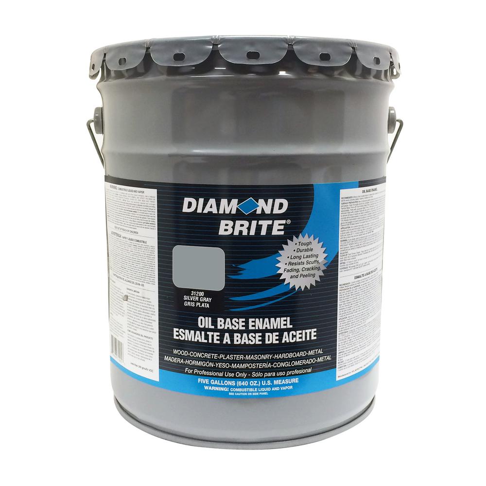 Diamond Brite Paint 5 gal. Silver Gray Oil Base Enamel Interior