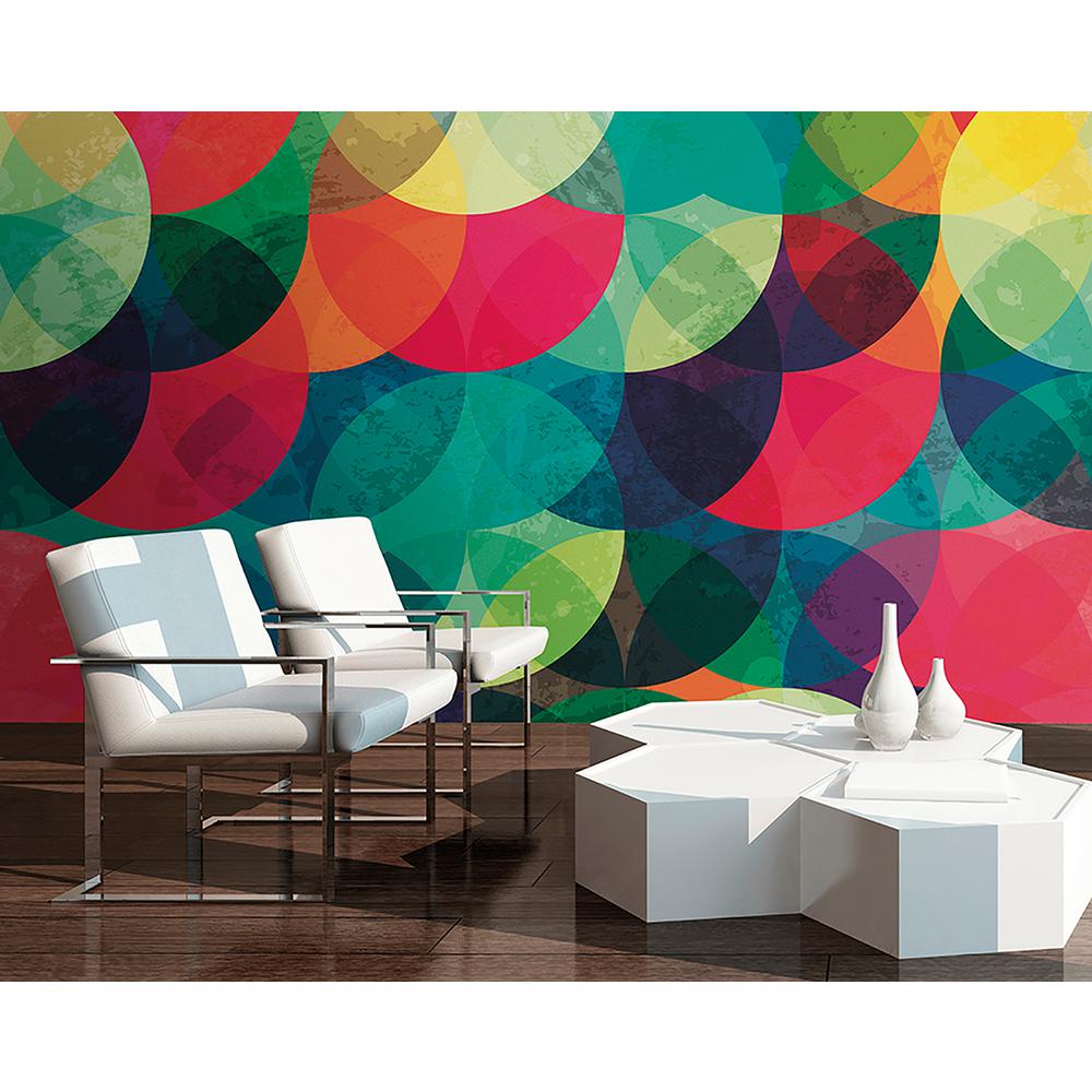 Tonal Circles Wall Mural-WALS0227 - The Home Depot