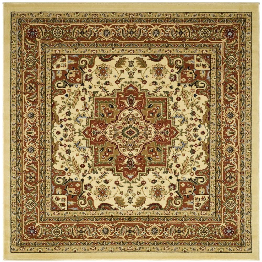 Safavieh Lyndhurst Ivory/Rust 6 ft. x 6 ft. Square Area RugLNH330R6SQ